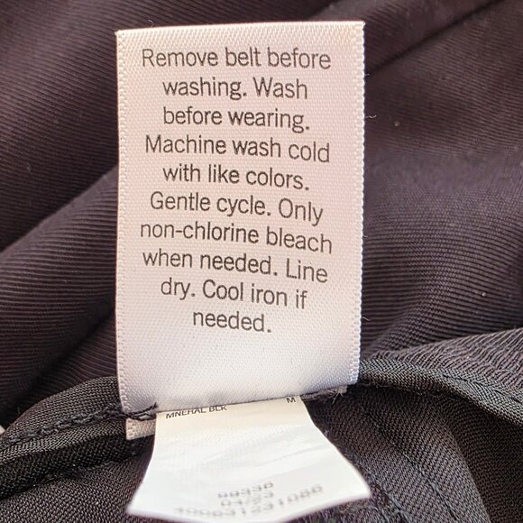 Nine West Women Belted High Rise Cargo Pant Tapered Leg Black Size M - Picture 5 of 6